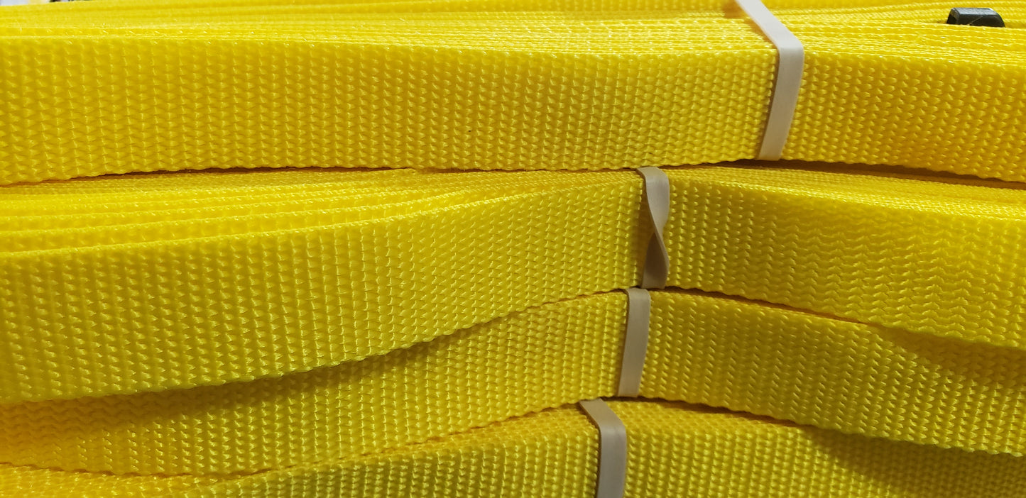 CLEARANCE ITEM #32 M817AS-Yellow, 1" heavyweight webbing boundary line, Adjustable, Yellow