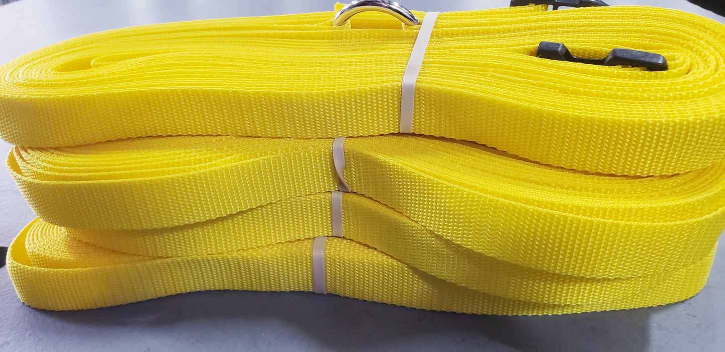 CLEARANCE ITEM #32 M817AS-Yellow, 1" heavyweight webbing boundary line, Adjustable, Yellow