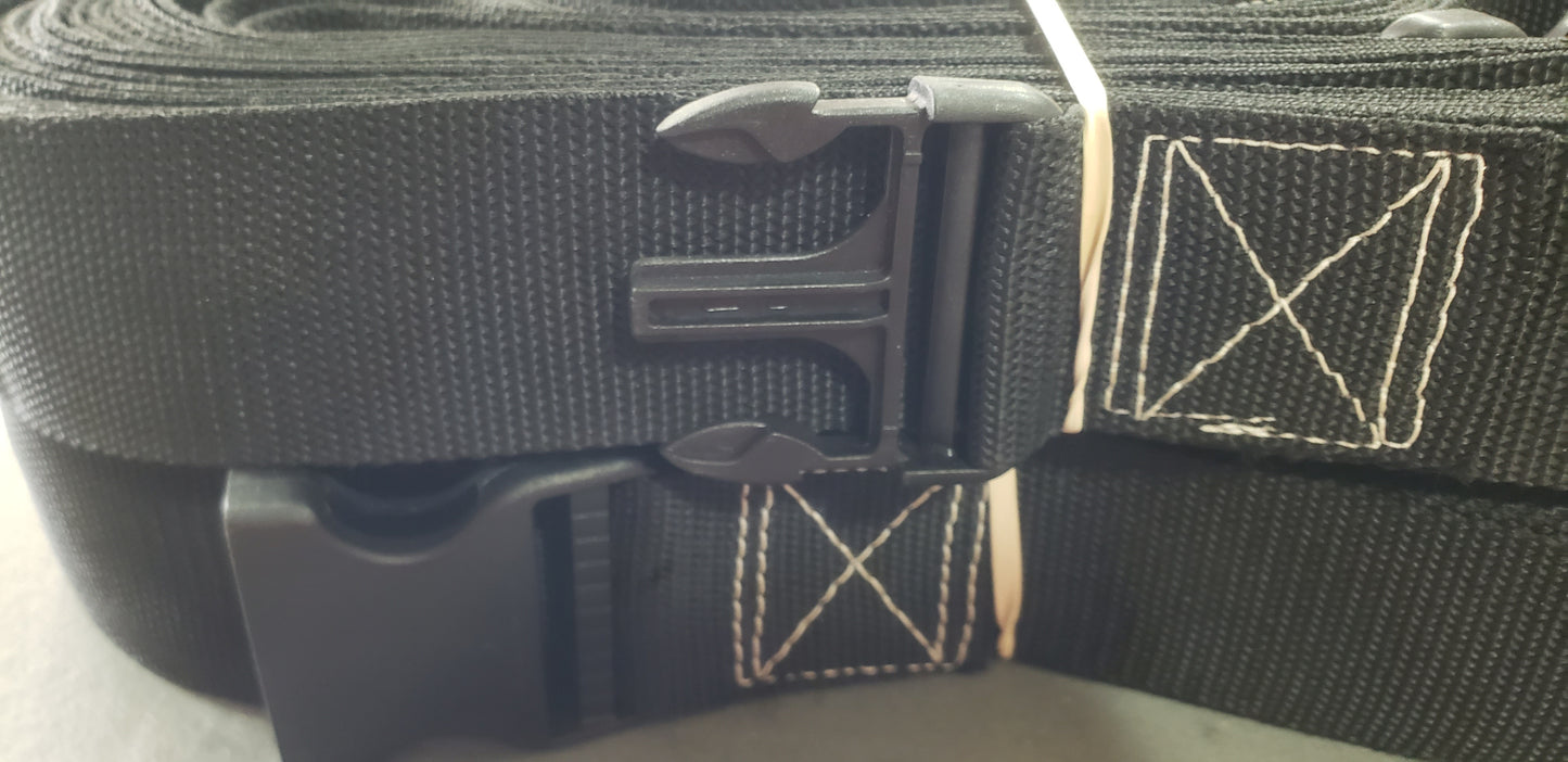 CLEARANCE ITEM#33 M819NAS-Black 2" heavyweight webbing, short court, adjustable, sand pegs, Black