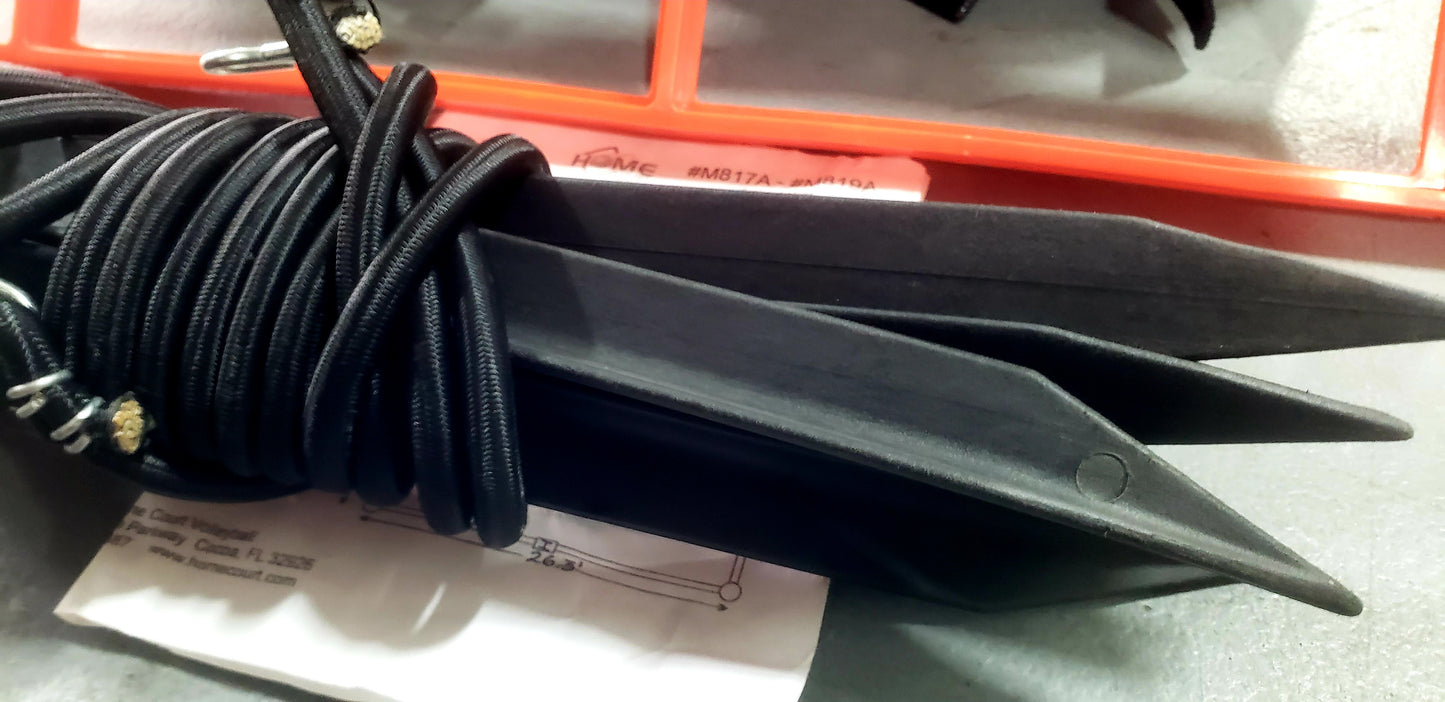 CLEARANCE ITEM #36 M817AS-Black, 1" heavyweight webbing boundary line, Adjustable, 26.3 x 52.6-ft (8-Meter).
