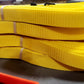 CLEARANCE ITEM #49 M817AG-Yellow, 1" heavyweight webbing boundary line, Adjustable, 26.3 x 52.6-ft (8-Meter), Grass Pegs