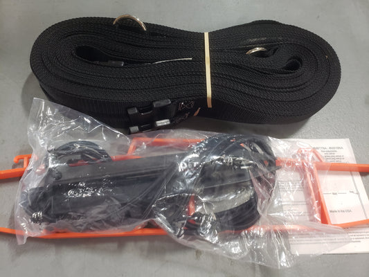 CLEARANCE ITEM #55: M817NAS, Black: Volleyball Boundary Non-Adjustable 1-inch Webbing, Sand Pegs, Black, 26.3' x 52.6' size