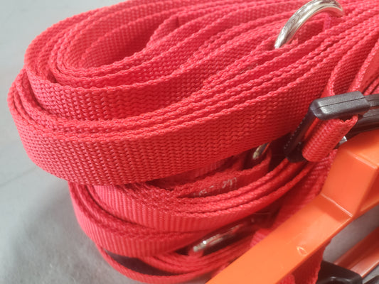 CLEARANCE ITEM #57 M817AS-Red, 1" heavyweight webbing boundary line, Adjustable, 26.3 x 52.6-ft (8-Meter).
