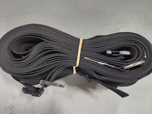 CLEARANCE ITEM #67 M817AS-Black, 1" heavyweight webbing boundary line, Adjustable, 26.3 x 52.6-ft (8-Meter).