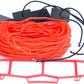 25OB-orange 1/4-inch non-adjustable rope boundary, sand plates, storage winder