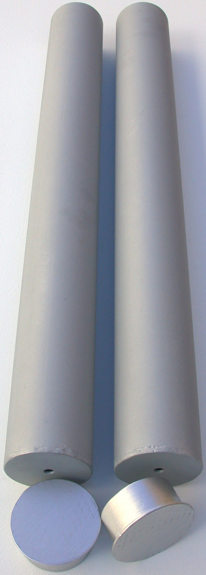 2375A-pair of galvanized steel post sleeves, 2.375-inch I.D.