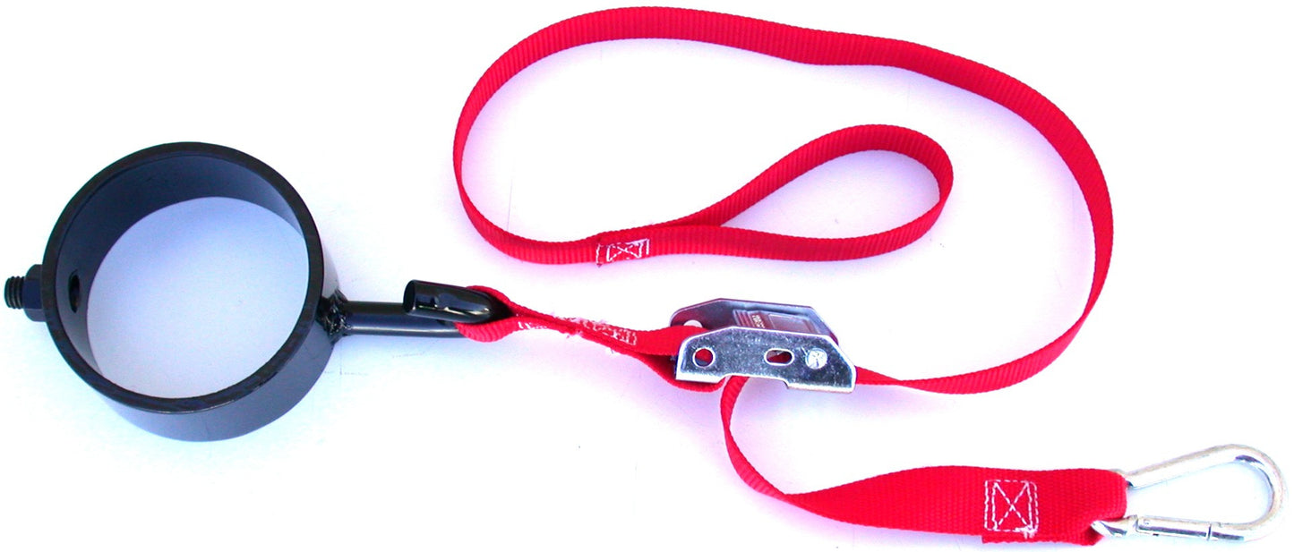 5DHLS-1-inch red web loop style cam-buckle pole strap