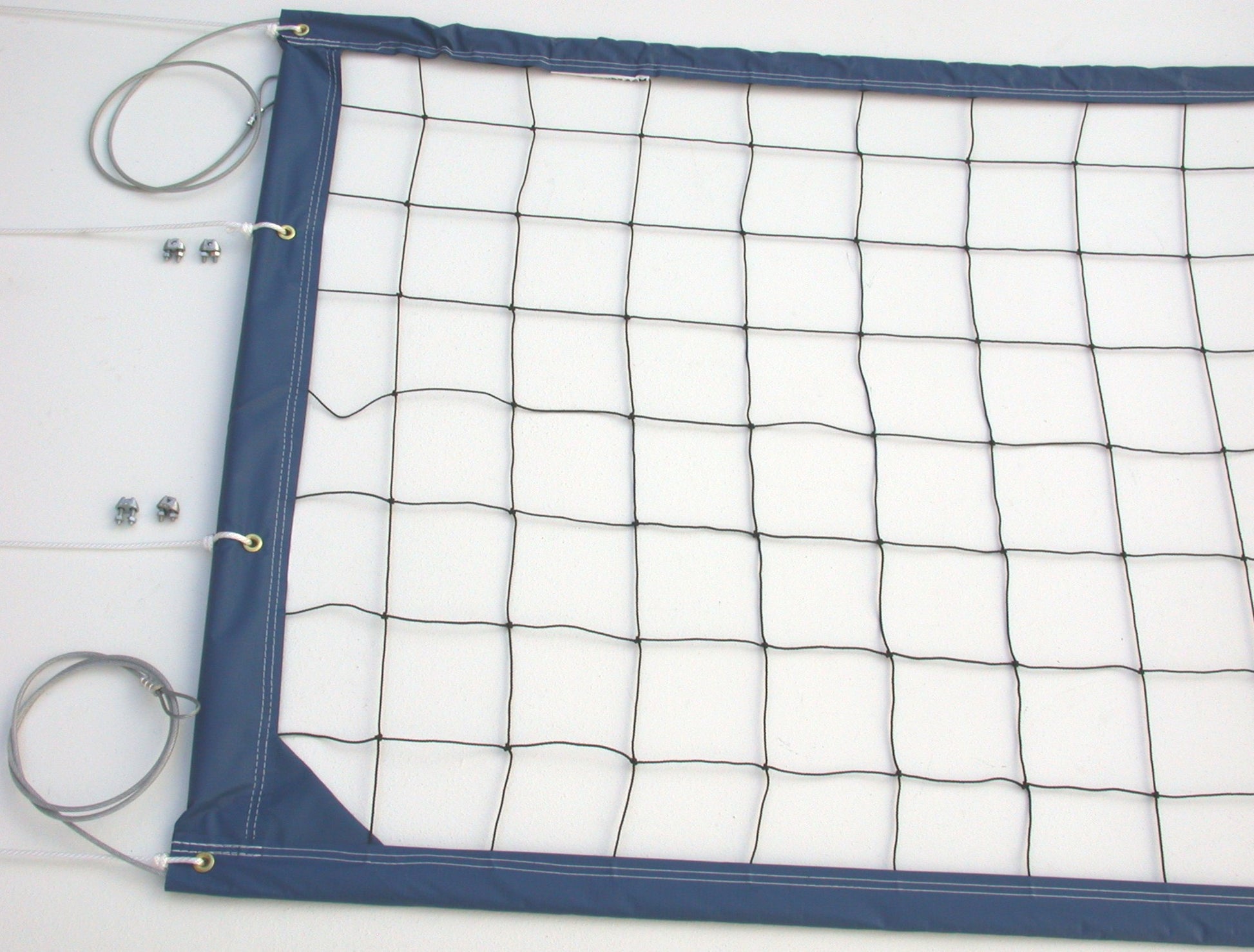 CNCB-Power Volleyball Net Aircraft Cable Blue Vinyl