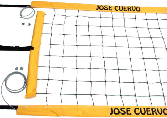 JCPNC-Jose Cuervo logo Power Volleyball Suspension Net Aircraft Cable Yellow Vinyl