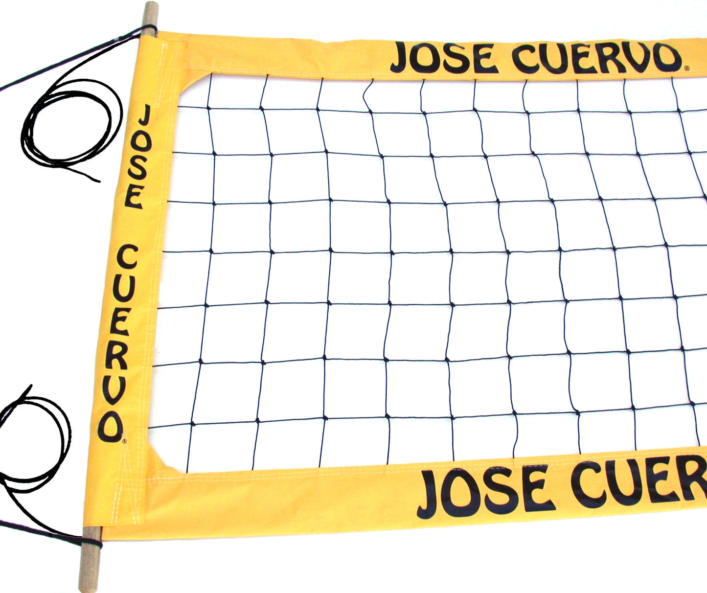 JCPROK-Jose Cuevo Logo Professional Volleyball Net, Kevlar/Polyester Rope Top & Bottom, 4-inch Yellow Tapes