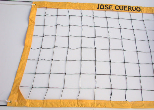 JCVRR-Jose Cuervo Logo Deluxe Volleyball Net Twisted Rope Yellow Vinyl