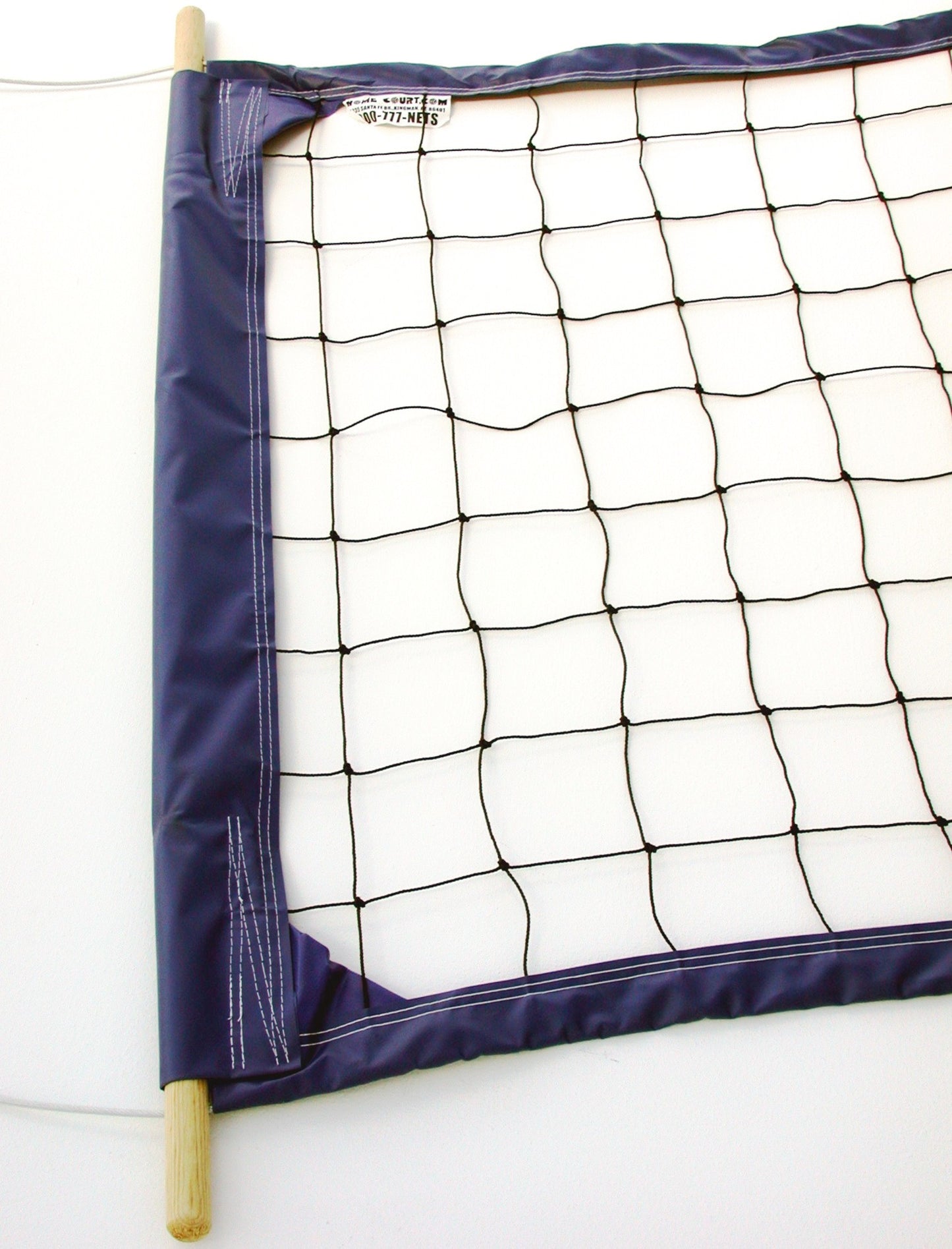 PRO2B-Professional Volleyball Net, Aircraft Cable Top and Bottom, 2-inch Blue Tapes
