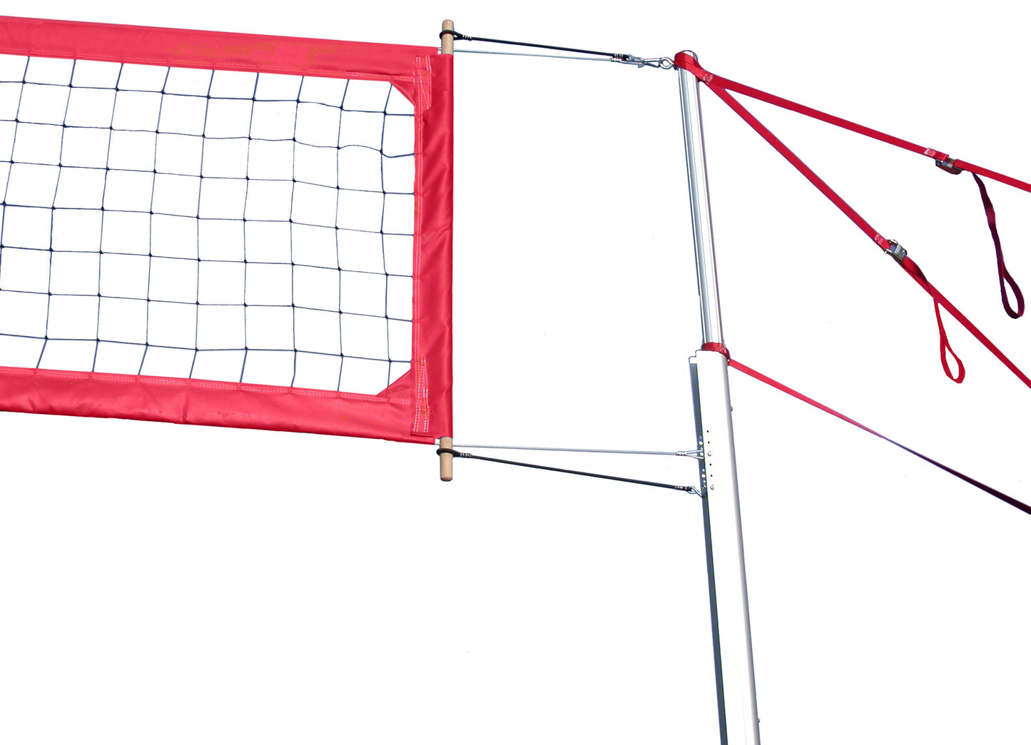 203-4R19-Home Court professional volleyball set red net 4-inch tapes