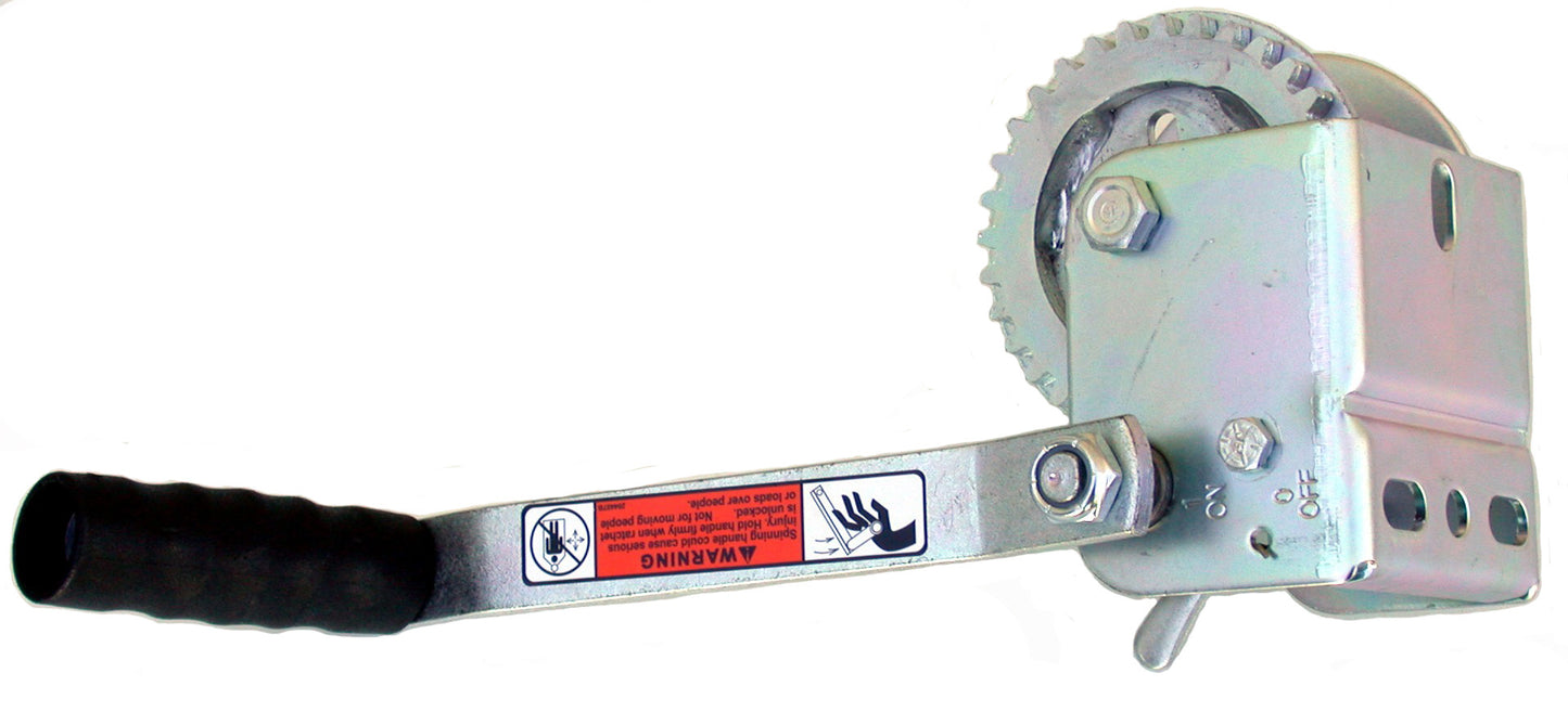 W9-900 lbs zinc plated steel ratchet winch