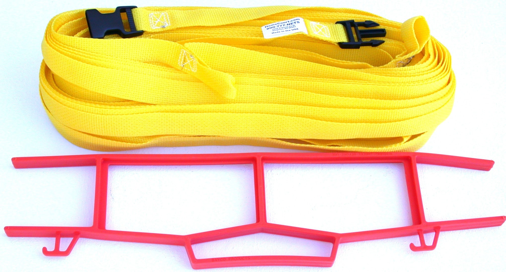 BADMINTON YELLOW WEBBING BOUNDARY SET – Home Court Volleyball