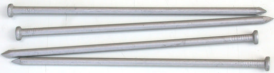 12N4-four galvanized steel 12-inch long, 3/8 round nail stakes