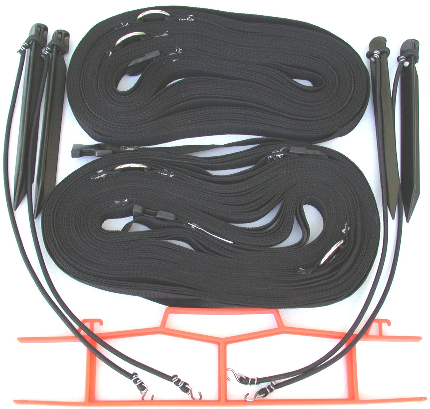 17NABKS-black 1-inch non-adjustable web boundary, sand pegs, storage winder