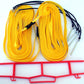 17NAYG-yellow 1-inch non-adjustable web boundary, grass pegs, storage winder