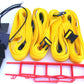 19AYB-yellow 2-inch adjustable web boundary, sand plates, storage winders