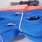 CLEARANCE ITEM #24 M819NAS-Blue 2" heavyweight webbing, short court, adjustable, sand pegs, Blue