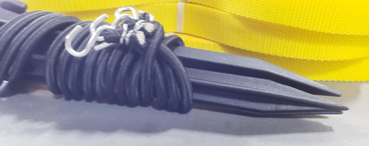 CLEARANCE ITEM #32 M817AS-Yellow, 1" heavyweight webbing boundary line, Adjustable, Yellow
