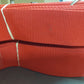 CLEARANCE ITEM #53: 19NA-S-Red (30'x60' Volleyball Boundary Non-Adjustable 2" Webbing, Sand Pegs, Red)