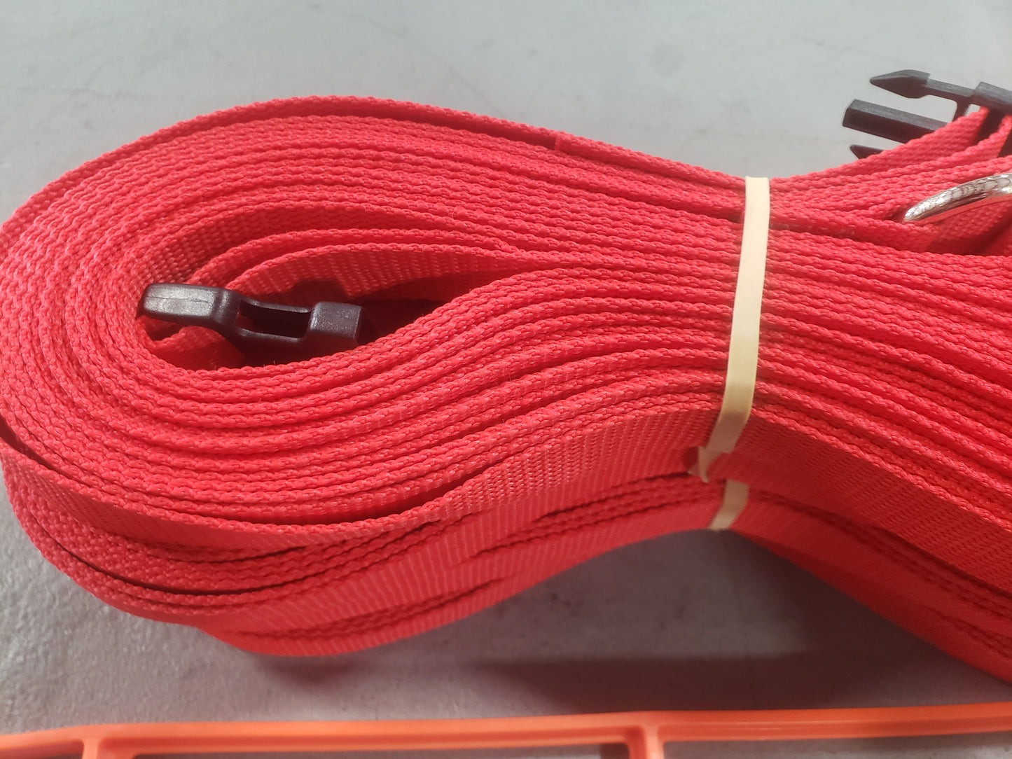 CLEARANCE ITEM #57 M817AS-Red, 1" heavyweight webbing boundary line, Adjustable, 26.3 x 52.6-ft (8-Meter).