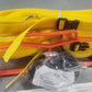 CLEARANCE ITEM #59: 17AG-Yellow 30'x60' Volleyball Boundary Adjustable 1" Webbing, Grass Pegs