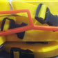 CLEARANCE ITEM #60: 17AS-Yellow 30'x60' Volleyball Boundary Adjustable 1" Webbing, Sand Pegs