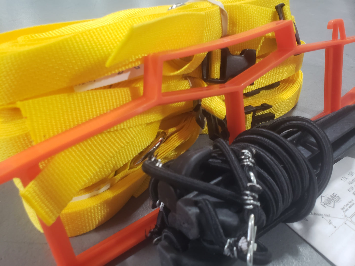 CLEARANCE ITEM #60: 17AS-Yellow 30'x60' Volleyball Boundary Adjustable 1" Webbing, Sand Pegs