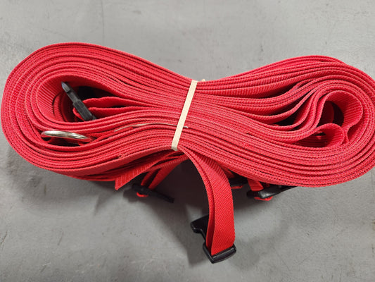 CLEARANCE ITEM #64 M817AS-Red, 1" heavyweight webbing boundary line, Adjustable, 26.3 x 52.6-ft (8-Meter).