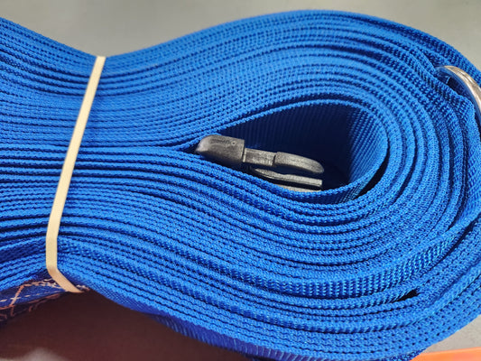 CLEARANCE ITEM #69: M819NAS,Blue: Volleyball Boundary Adjustable 2-inch Webbing, 26.3' x 52.6', Sand Pegs, Blue)