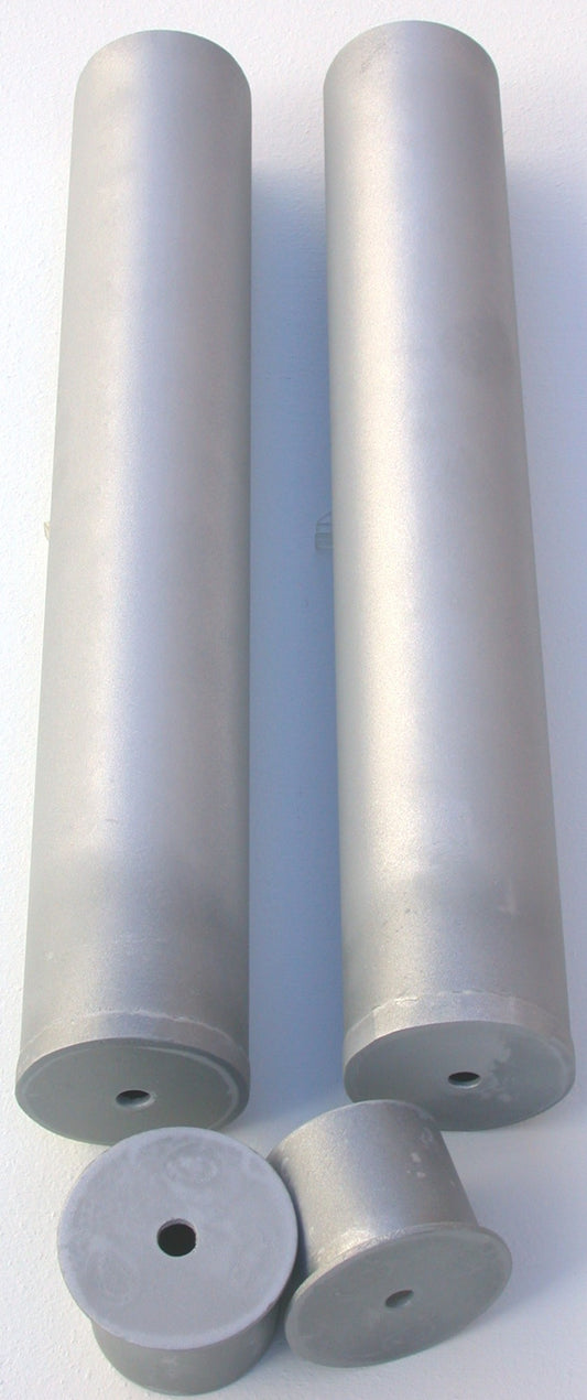 350A-pair of galvanized steel post sleeves, 3.5-inch I.D.