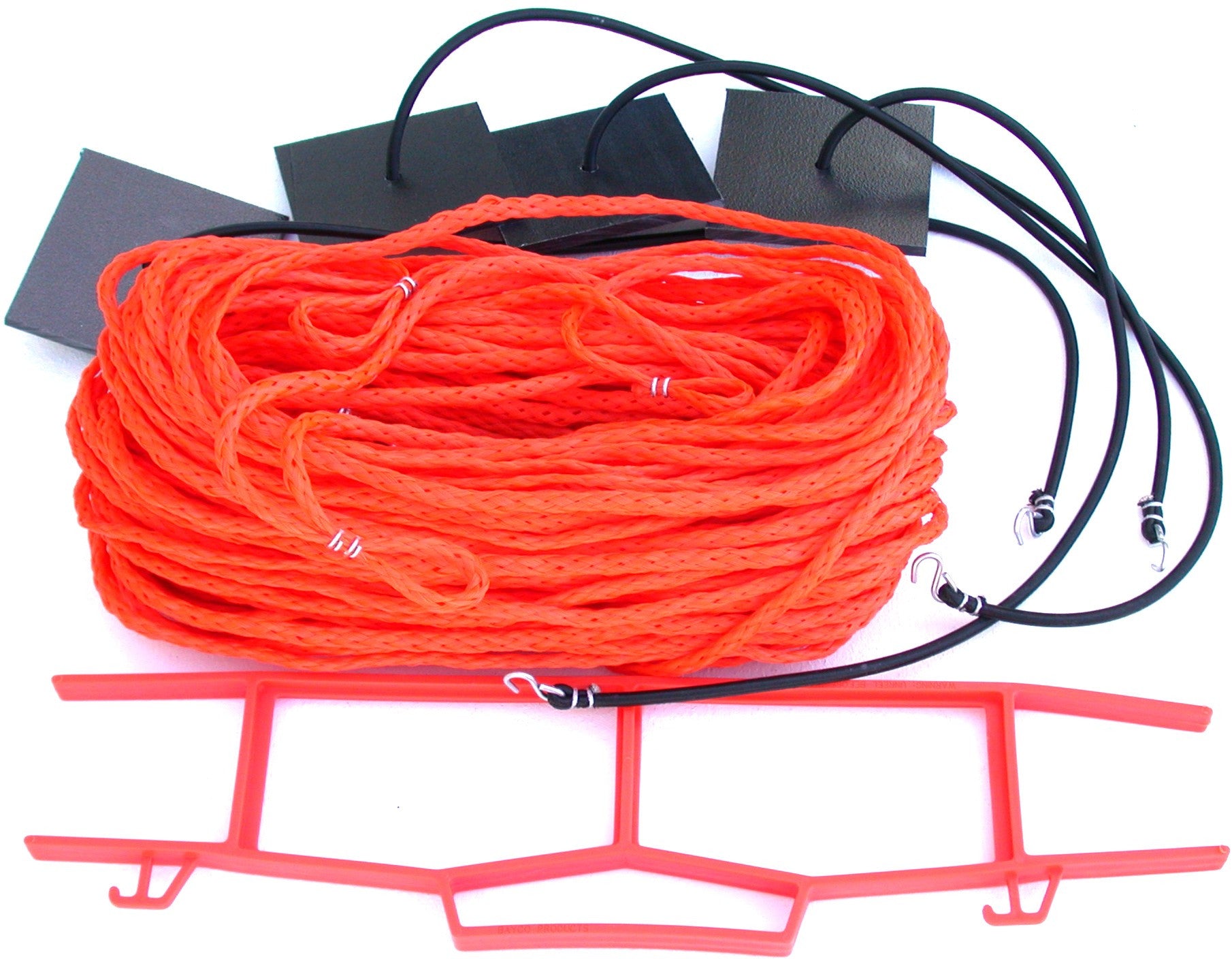 25OB-orange 1/4-inch non-adjustable rope boundary, sand plates, storage winder