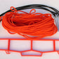 25OG-orange 1/4-inch non-adjustable rope boundary, grass pegs, storage winder