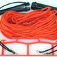 25OS-orange 1/4-inch non-adjustable rope boundary, sand pegs, storage winder