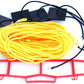 25YB-yellow 1/4-inch non-adjustable rope boundary, sand plates, storage winder