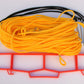 25YG-yellow 1/4-inch non-adjustable rope boundary, grass pegs, storage winder