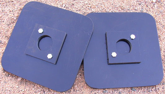 315-pair of black plastic base plates for portable sets