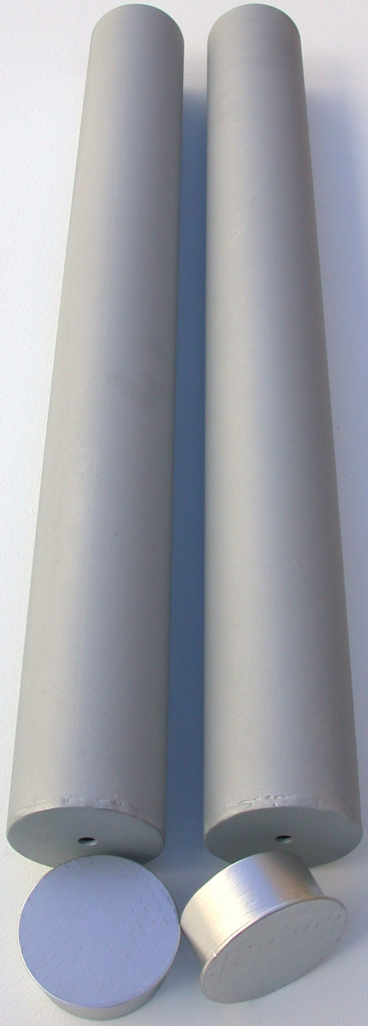 2375A-pair of galvanized steel post sleeves, 2.375-inch I.D.
