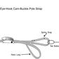 eye-hook style cam-buckle pole strap graphic line art