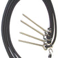 four 5-inch long steel peg set with bungee cord attached