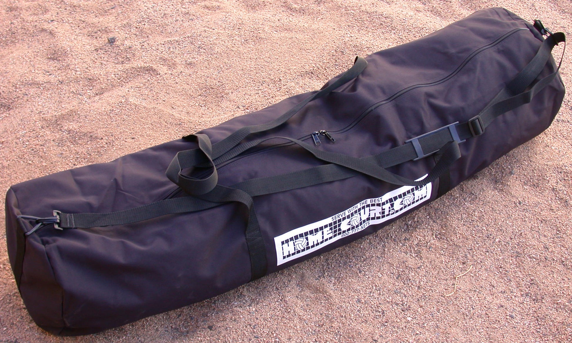 B53-volleyball set 53x13.75-inch long carrying bag, 6x6 black polyester