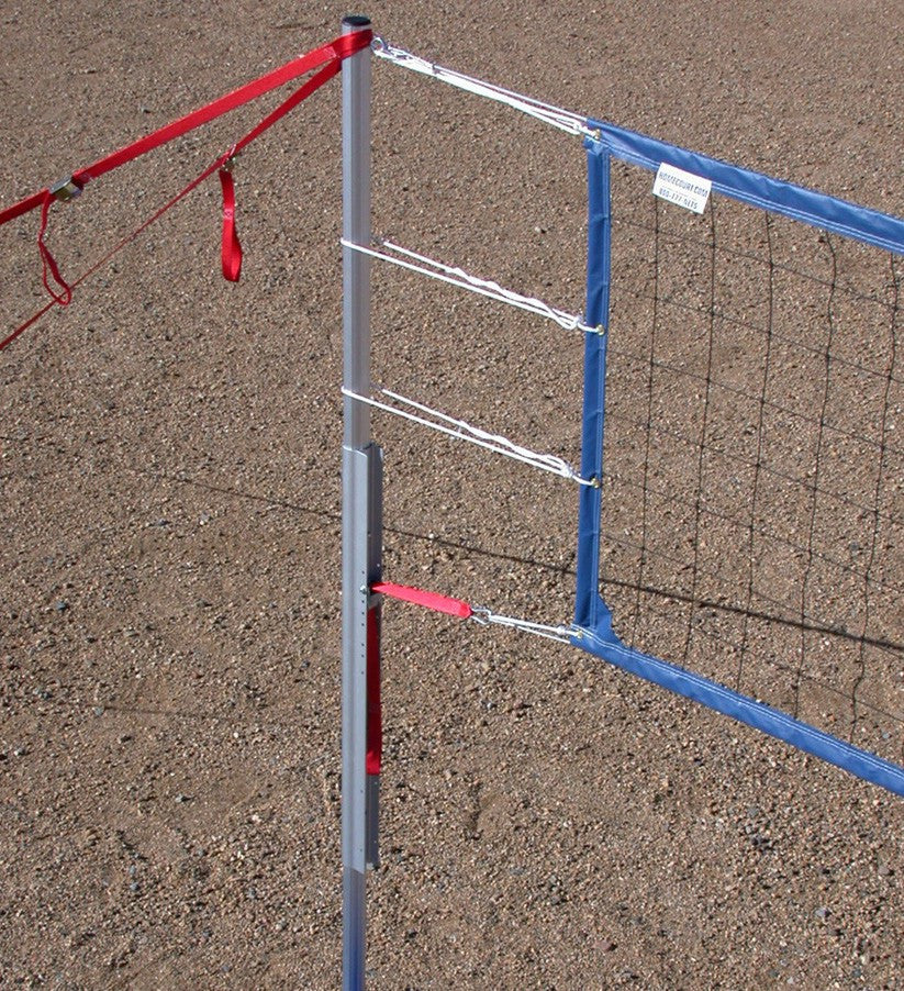 202-CNCB17-Power Net Portable Volleyball Set, poles, blue net, guy lines, web boundary, stakes & carrying bag