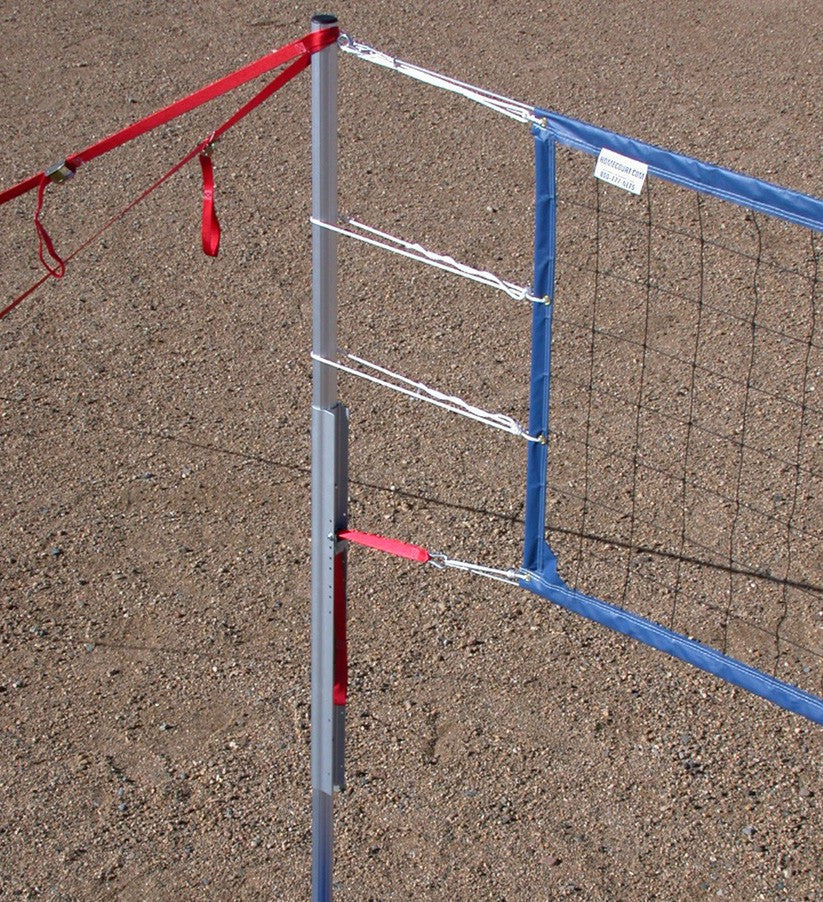 201-CNRB17-Power Net Portable Volleyball Set, poles, blue net, guy lines, web boundary, stakes & carrying bag