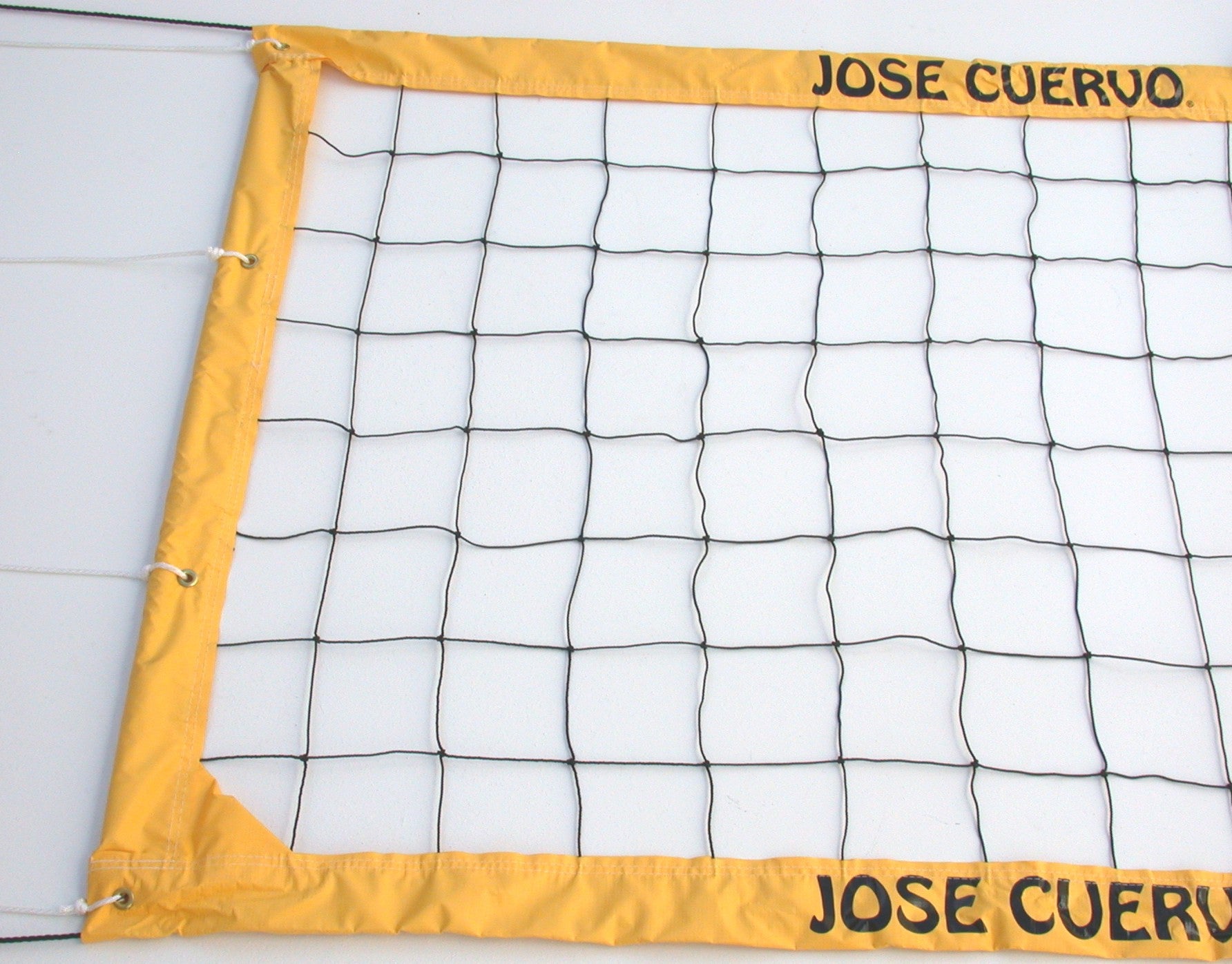 JCCNR-Jose Cuervo logo Power Volleyball Net Twisted Rope Yellow Vinyl