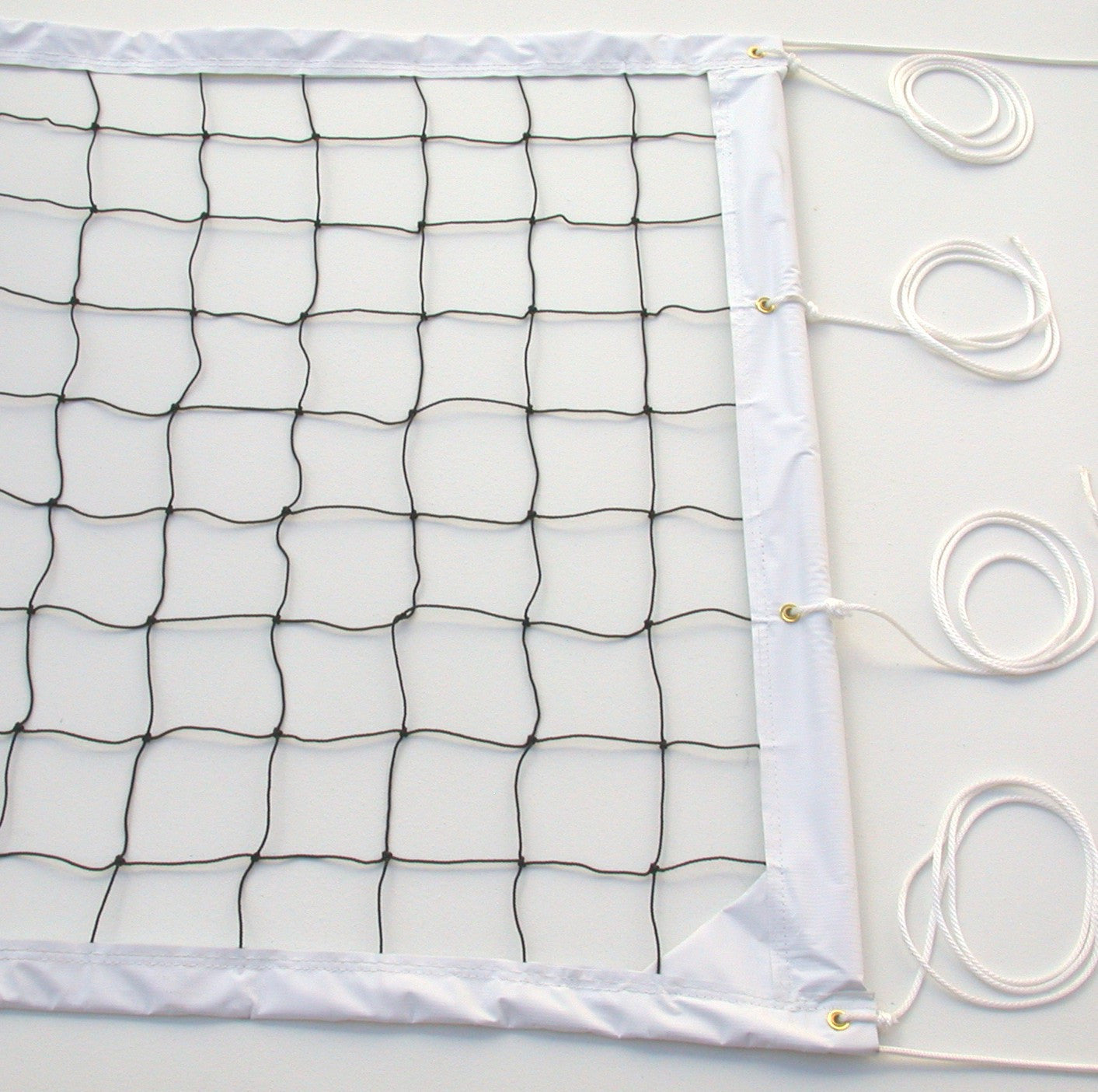 KNKW-Power Pro Volleyball Net Kevlar Rope White Tapes