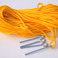 M25YG-yellow 1/4-inch rope non-adjustable boundary + grass pegs