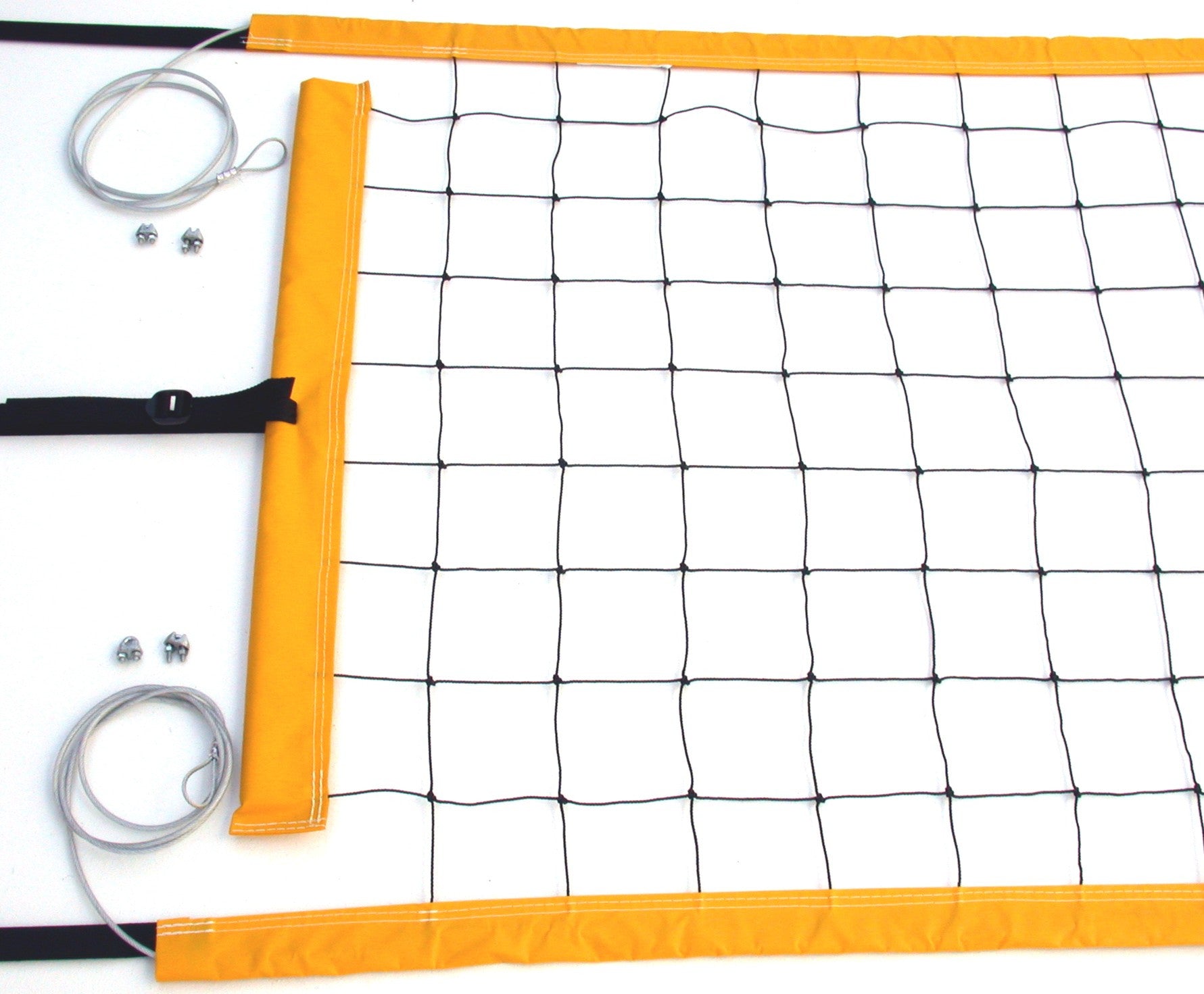 Professional Volleyball Replacement Net 32x3FT With Aircraft Steel Cable & 4 Widened Straps, Upgraded Weather Resistance Volleyball Net Only