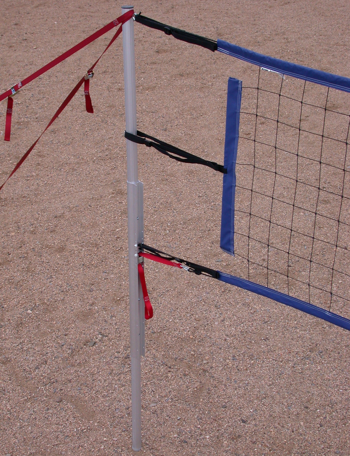 201-PNRB17-Power Net Portable Volleyball Set, poles, blue net, guy lines, web boundary, stakes & carrying bag
